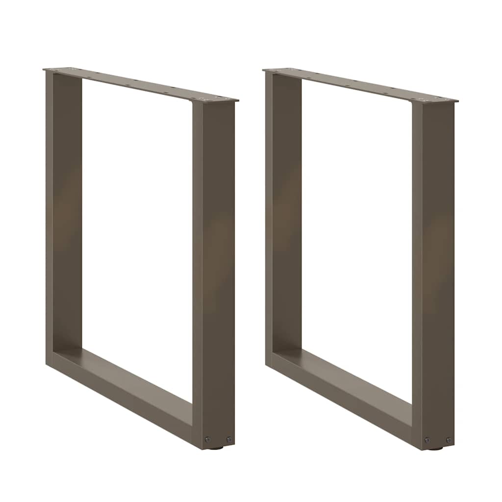 Gambe per tavolo da pranzo forma U 2 pz naturale 90x(72-73) cm