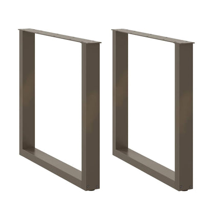 Gambe per tavolo da pranzo forma U 2 pz naturale 90x(72-73) cm