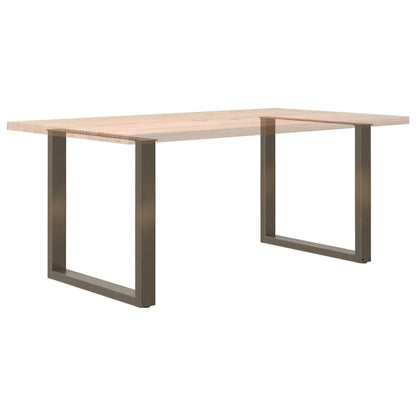 Gambe per tavolo da pranzo forma U 2 pz naturale 90x(72-73) cm