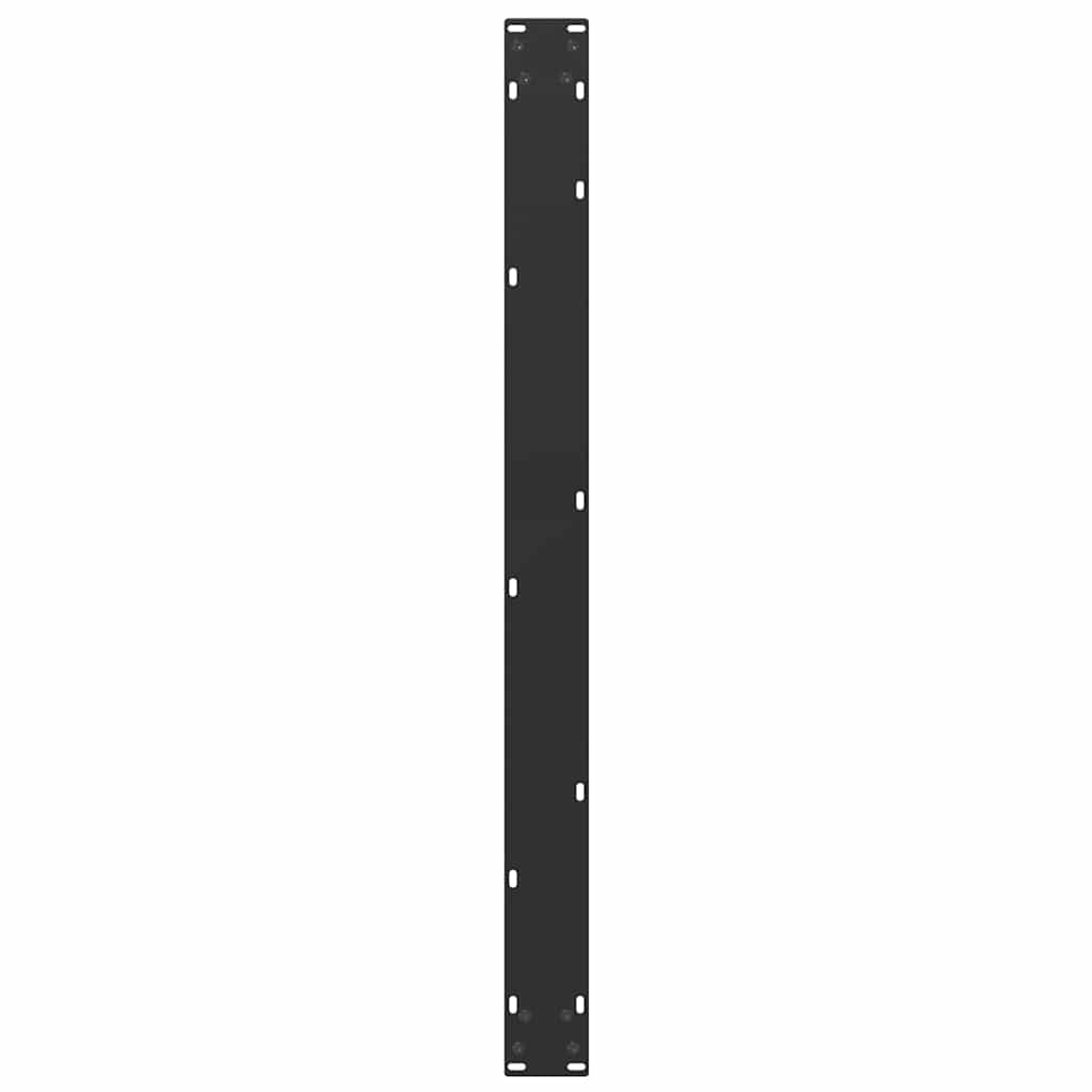 Gambe Tavolo Pranzo a U 2 pz Nero 100x(72-73) cm Acciaio