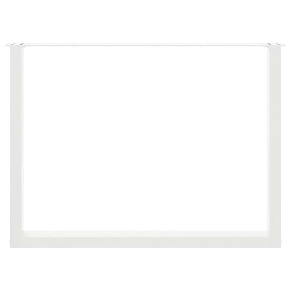 Gambe per tavolo da pranzo forma U 2 pz bianche 100x(72-73) cm