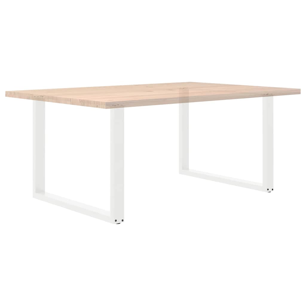 Gambe per tavolo da pranzo forma U 2 pz bianche 100x(72-73) cm