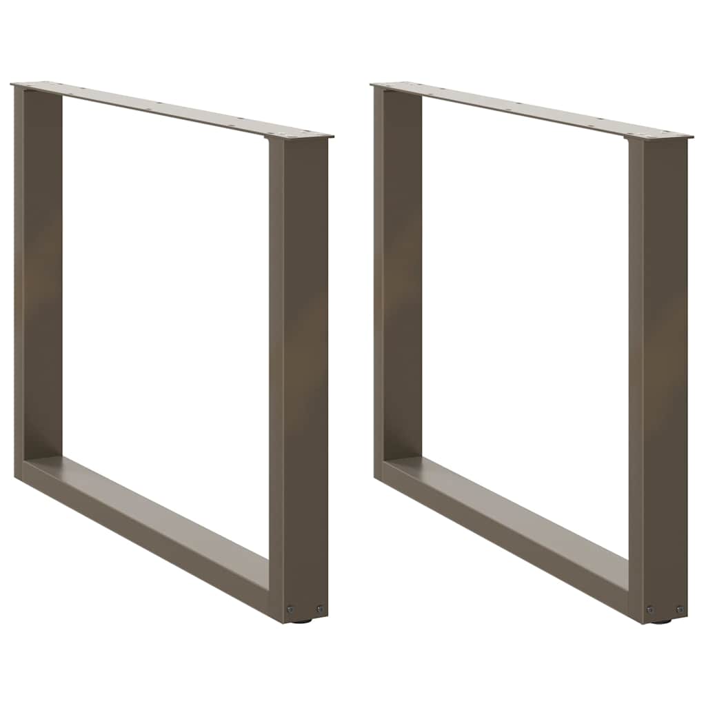 Gambe per tavolo da pranzo forma U 2 pz naturale 100x(72-73) cm