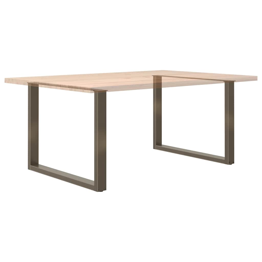 Gambe per tavolo da pranzo forma U 2 pz naturale 100x(72-73) cm