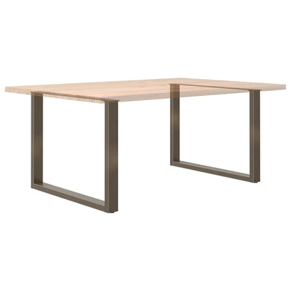 Gambe per tavolo da pranzo forma U 2 pz naturale 100x(72-73) cm