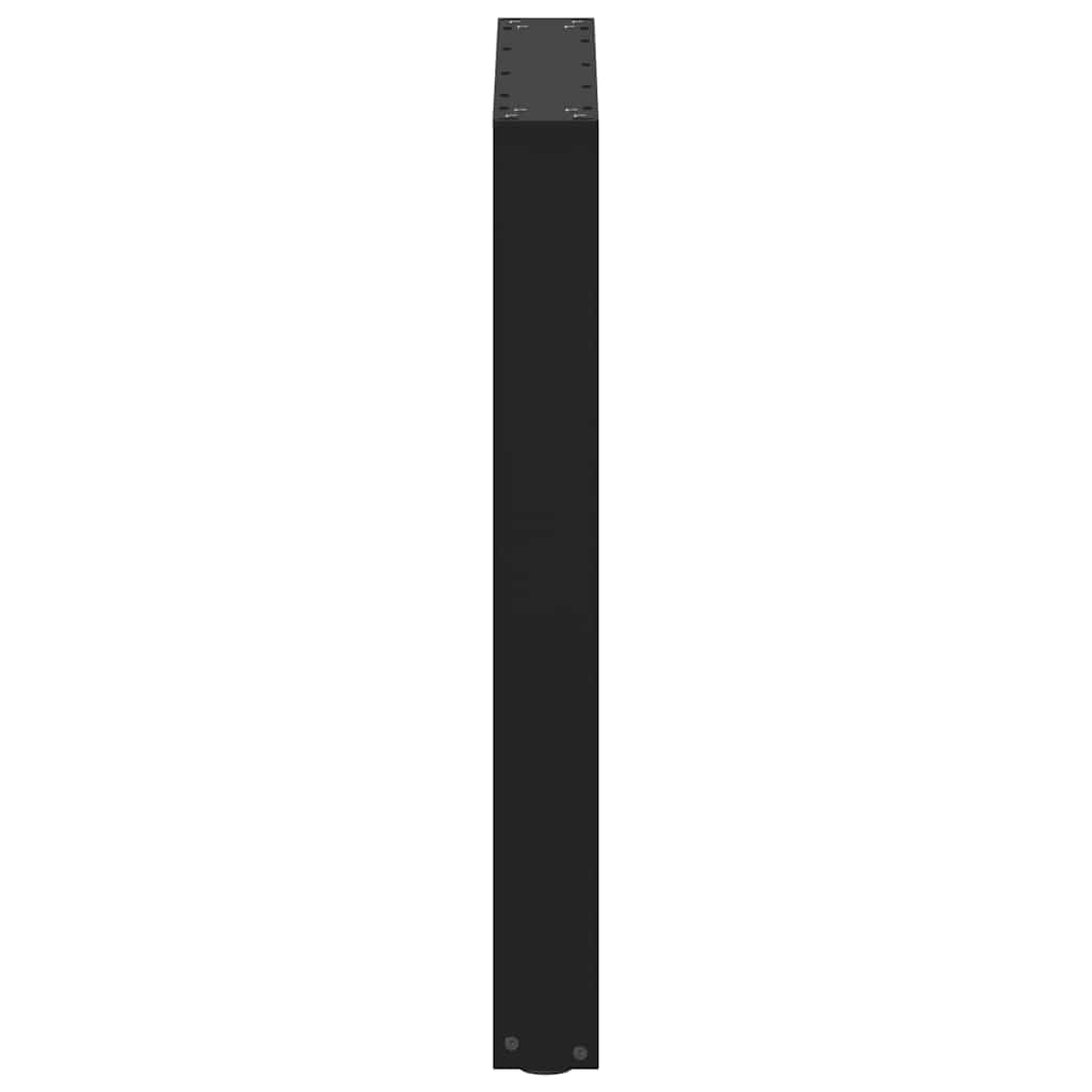 Gambe per tavolo da pranzo a forma di U 3 pz nere 70x(72-73) cm