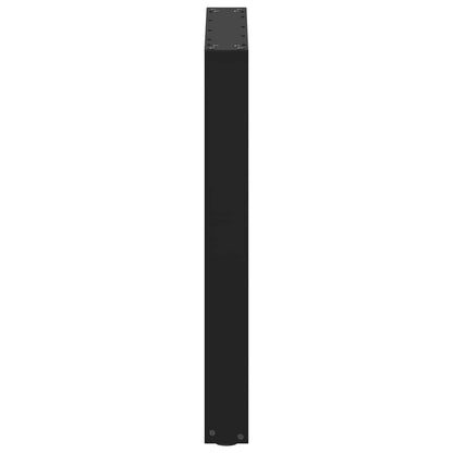 Gambe per tavolo da pranzo a forma di U 3 pz nere 70x(72-73) cm