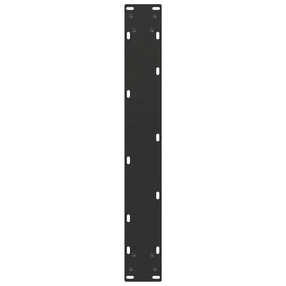 Gambe per tavolo da pranzo a forma di U 3 pz nere 70x(72-73) cm