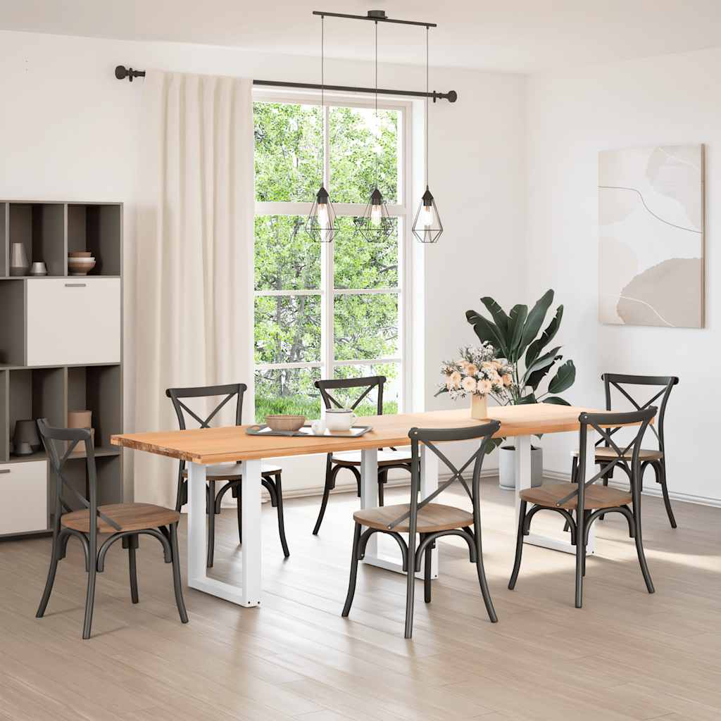 Gambe per tavolo da pranzo forma U 3 pz bianche 90x(72-73)