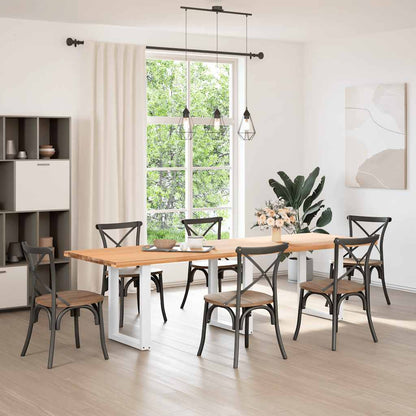 Gambe per tavolo da pranzo forma U 3 pz bianche 90x(72-73)
