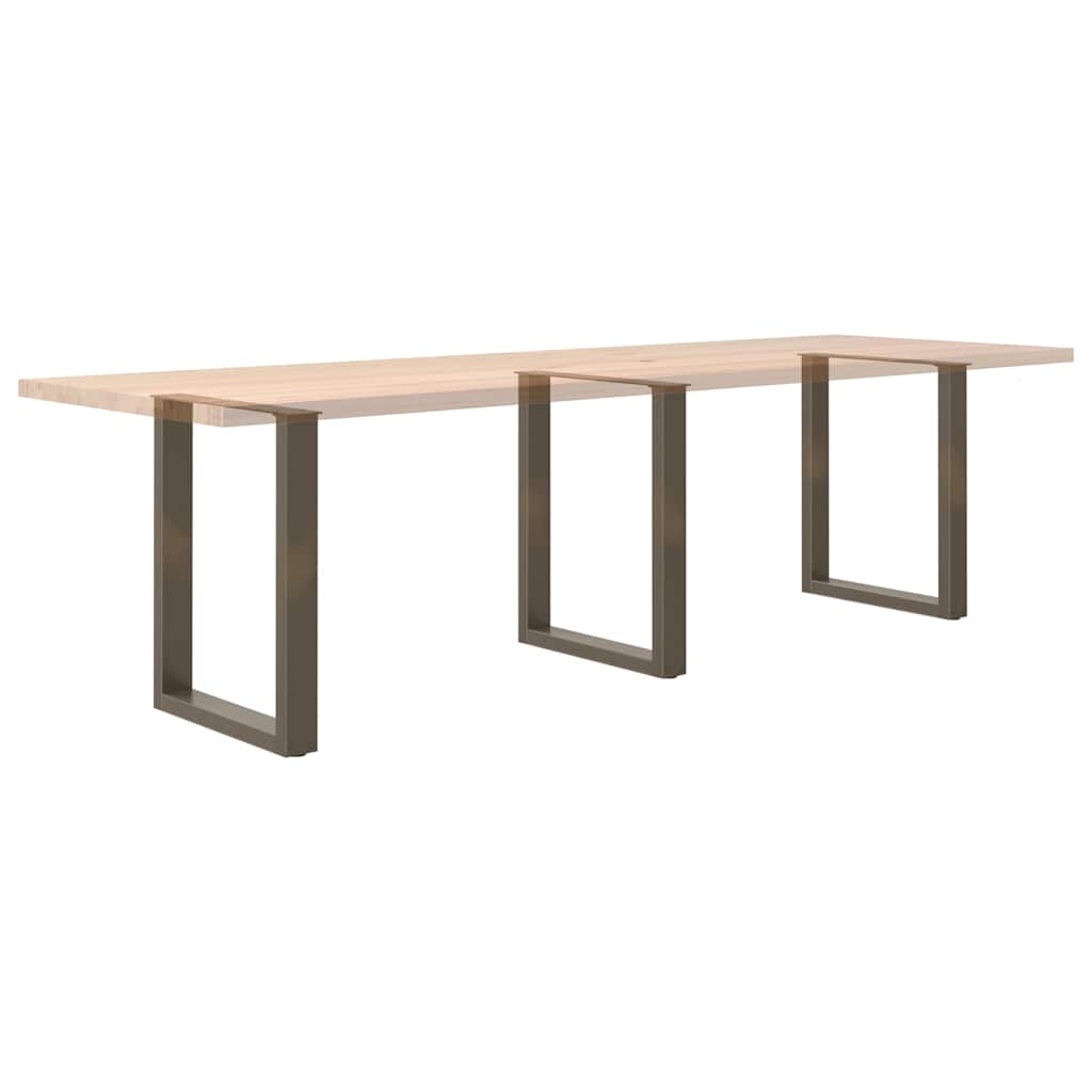 Gambe per tavolo da pranzo forma U 3 pz naturale 70x(72-73) cm