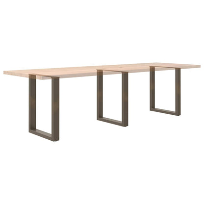 Gambe per tavolo da pranzo forma U 3 pz naturale 70x(72-73) cm