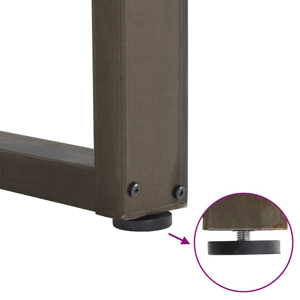 Gambe per tavolo da pranzo forma U 3 pz naturale 70x(72-73) cm