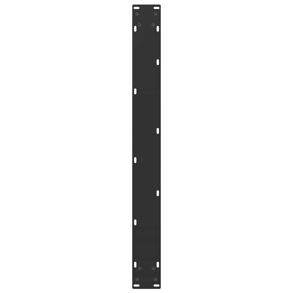 Gambe per tavolo da pranzo a forma di U 3 pz nere 90x(72-73) cm in acciaio