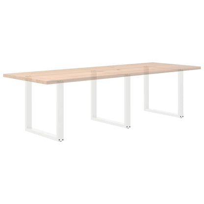 Gambe per tavolo da pranzo forma U 3 pz bianche 90x(72-73)