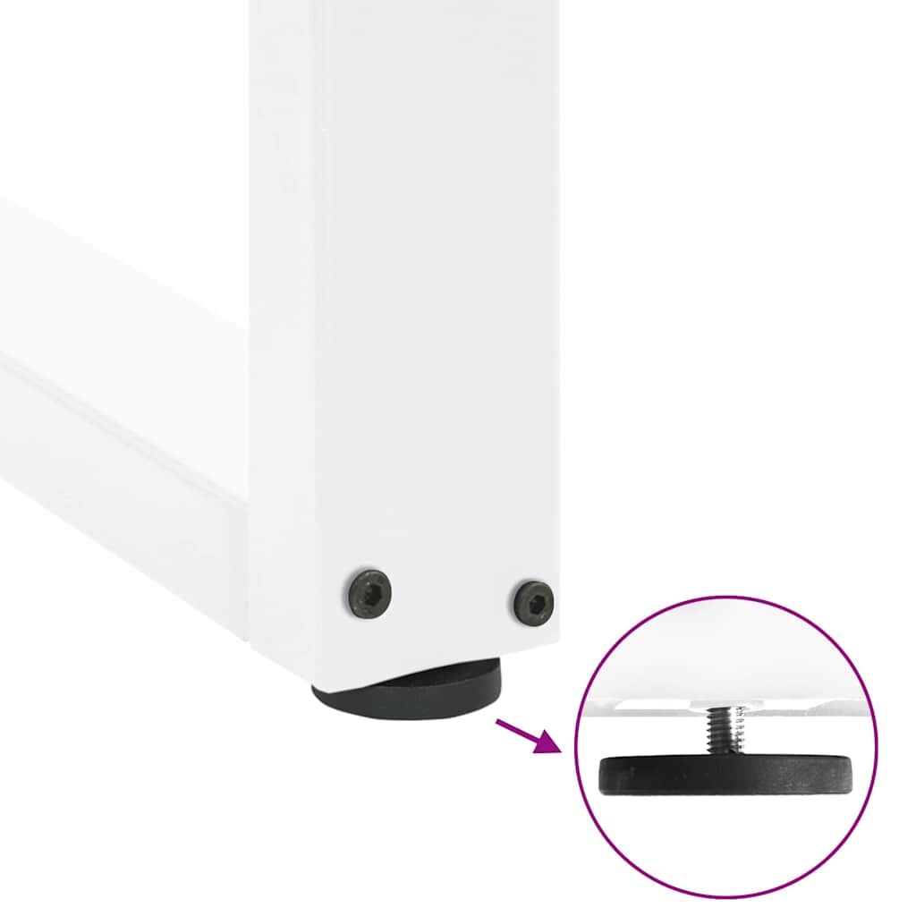 Gambe per tavolo da pranzo forma U 3 pz bianche 90x(72-73)