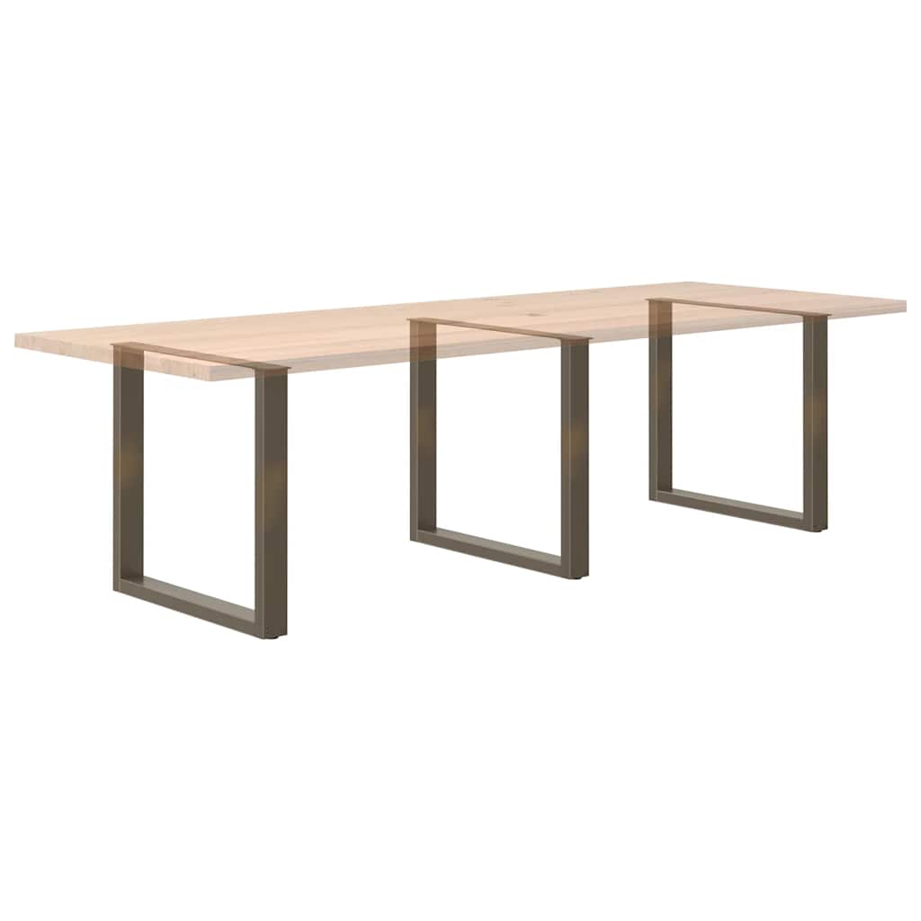 Gambe per tavolo da pranzo forma U 3 pz naturale 90x(72-73) cm