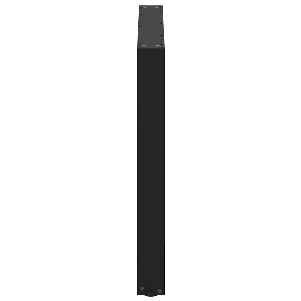 Gambe per tavolo da pranzo a forma di U 3 pz nere 100x(72-73) cm in acciaio