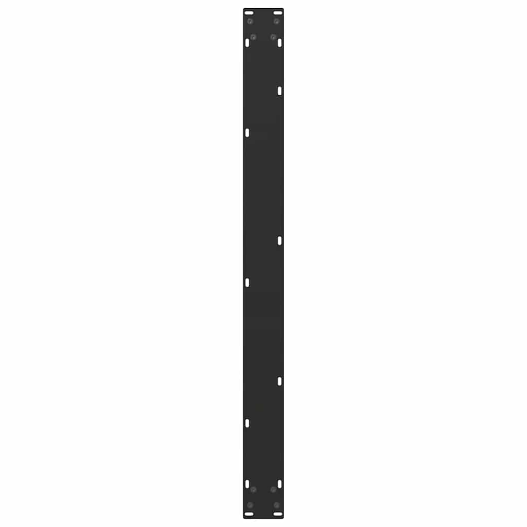 Gambe Tavolo Pranzo a U 2 pz Nero 100x(72-73) cm Acciaio