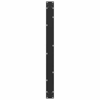 Gambe Tavolo Pranzo a U 2 pz Nero 100x(72-73) cm Acciaio