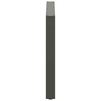 Gambe per tavolo da pranzo forma U 3 pz Antracite 100x(72-73)cm