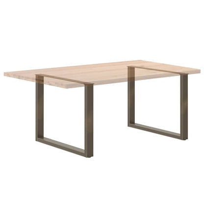 Gambe per tavolo da pranzo forma U 3 pz naturale 100x(72-73) cm