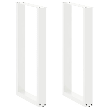 Gambe per tavolo da bar a forma di U 2 pz bianche 40x(90-91) cm