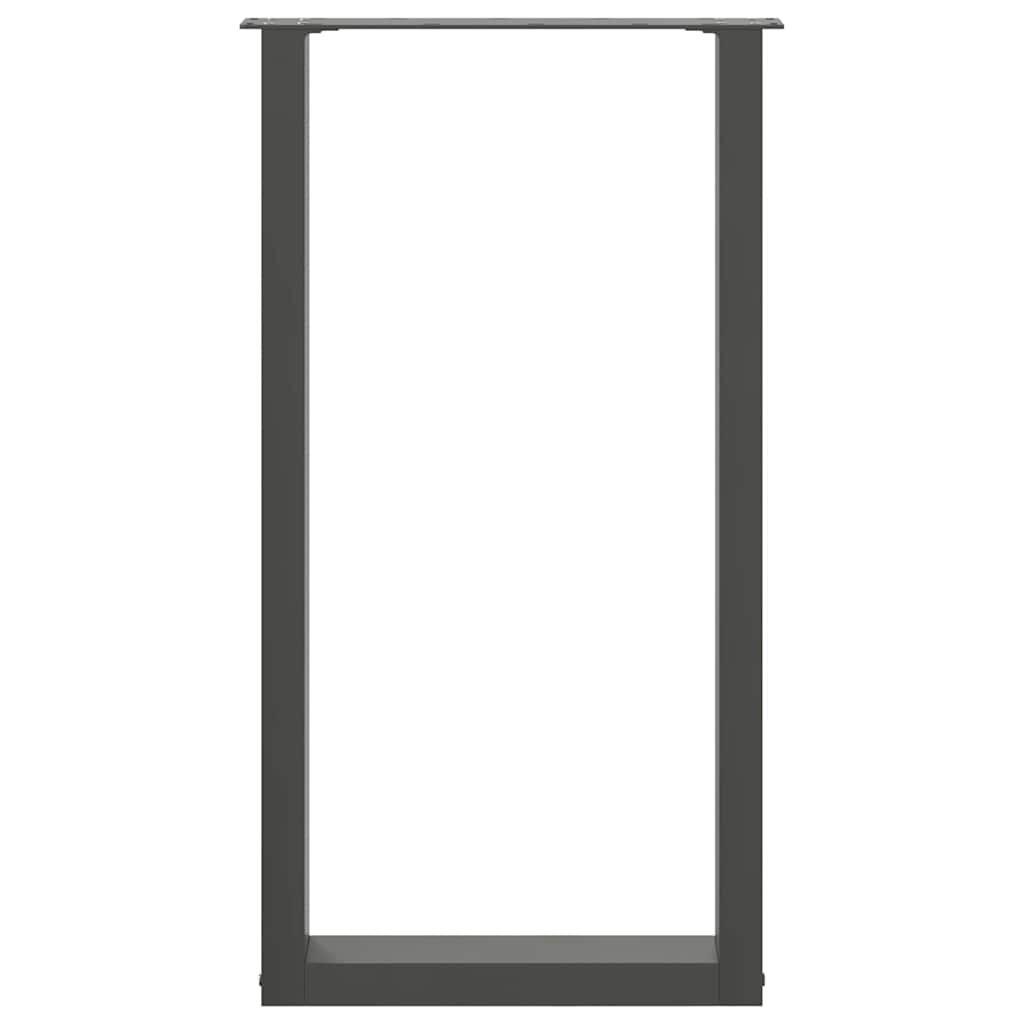 Gambe per tavolo da bar forma U 2 pz Antracite 40x(90-91) cm