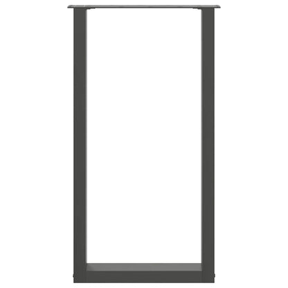 Gambe per tavolo da bar forma U 2 pz Antracite 40x(90-91) cm