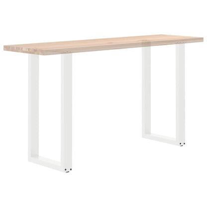 Gambe per tavolo da bar a forma di U 2 pz bianche 50x(90-91) cm
