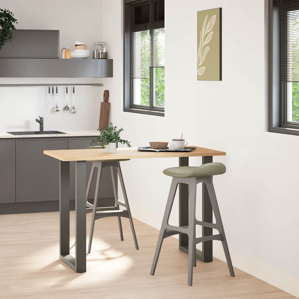 Gambe per tavolo da bar forma U 2 pz Antracite 60x(90-91) cm