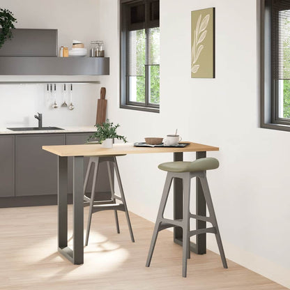 Gambe per tavolo da bar forma U 2 pz Antracite 60x(90-91) cm