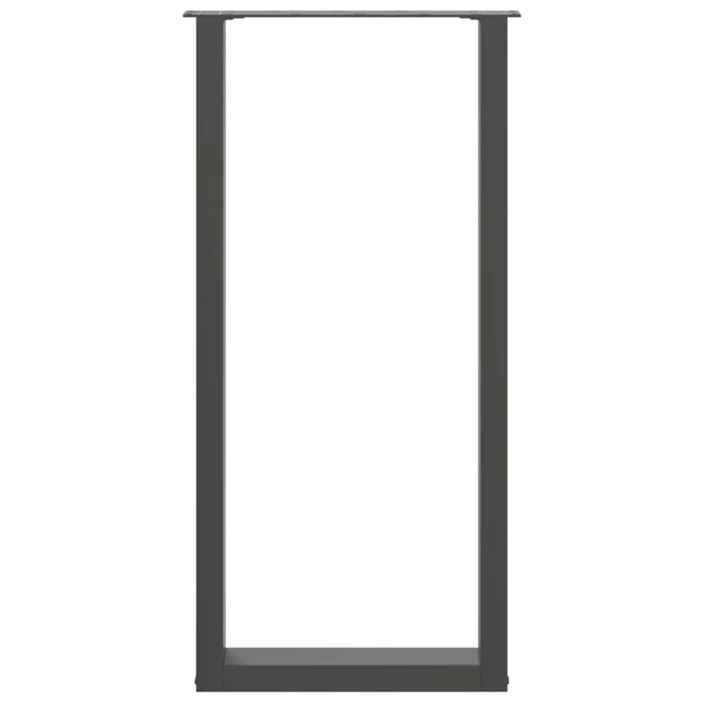 Gambe per tavolo da bar forma U 2 pz Antracite 40x(100-101) cm