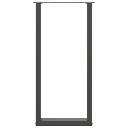 Gambe per tavolo da bar forma U 2 pz Antracite 40x(100-101) cm