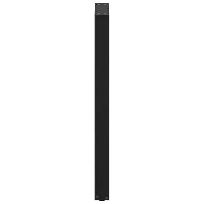Gambe per tavolo da bar a forma di U 2 pz nere 50x(100-101) cm