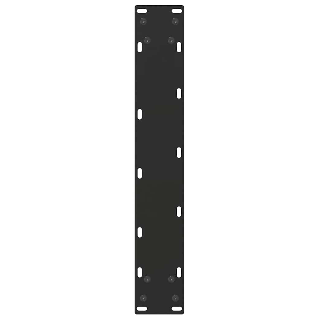 Gambe per tavolo da bar a forma di U 2 pz nere 50x(100-101) cm