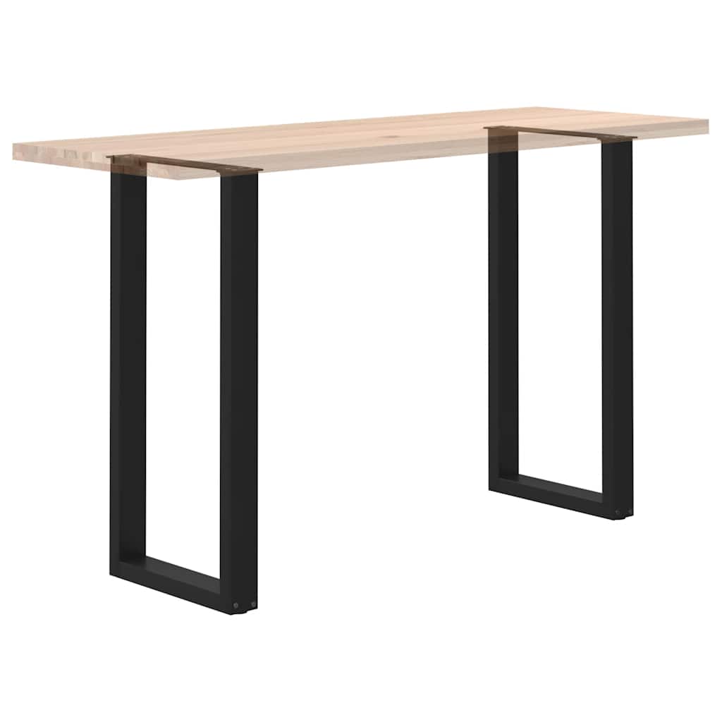 Gambe per tavolo da bar a forma di U 2 pz nere 50x(100-101) cm