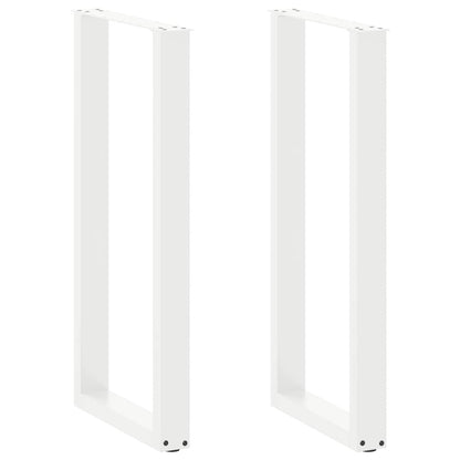 Gambe per tavolo da bar forma U 2 pz bianche 50x(100-101) cm