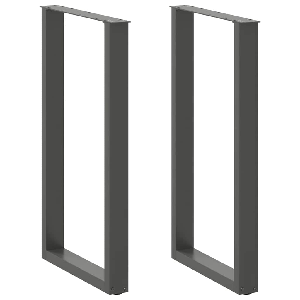 Gambe per tavolo da bar forma U 2 pz Antracite 40x(100-101)