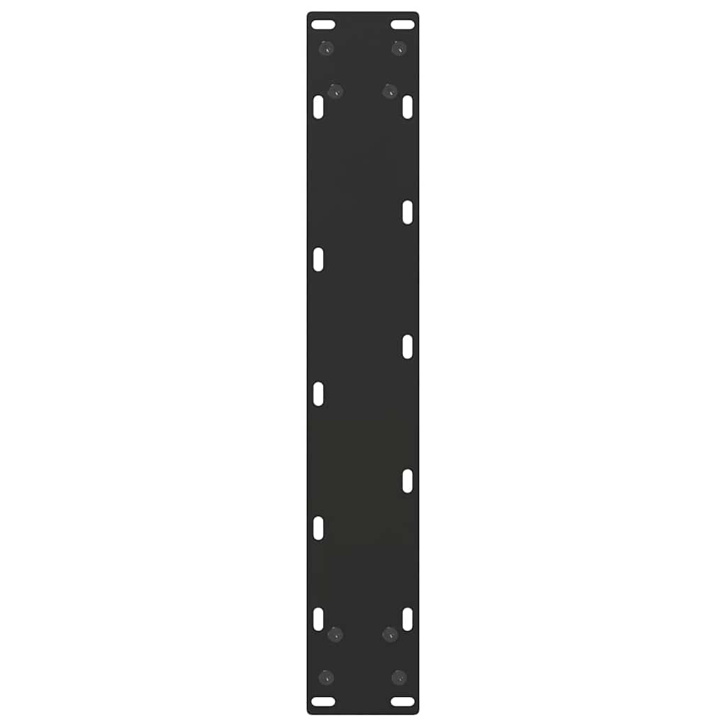 Gambe per tavolo da bar a forma di U 2 pz nere 50x(110-111) cm