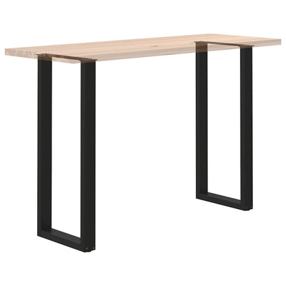 Gambe per tavolo da bar a forma di U 2 pz nere 50x(110-111) cm