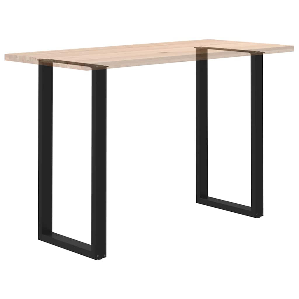 Gambe per tavolo da bar a forma di U 2 pz nere 60x(110-111) cm