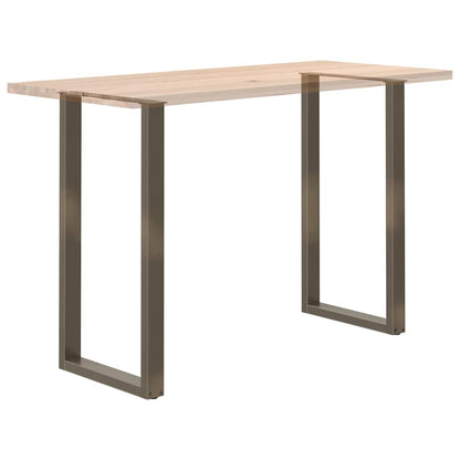 Gambe per tavolo da bar a forma di U 2 pz in acciaio naturale 60x(110-111) cm