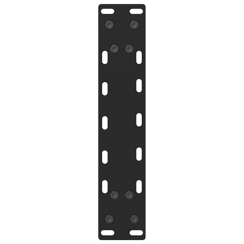 Gambe per Tavolino da Caffè Nero 2 pz 30x(30-31) cm Acciaio