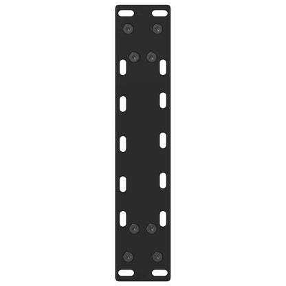 Gambe per Tavolino da Caffè Nero 2 pz 30x(30-31) cm Acciaio