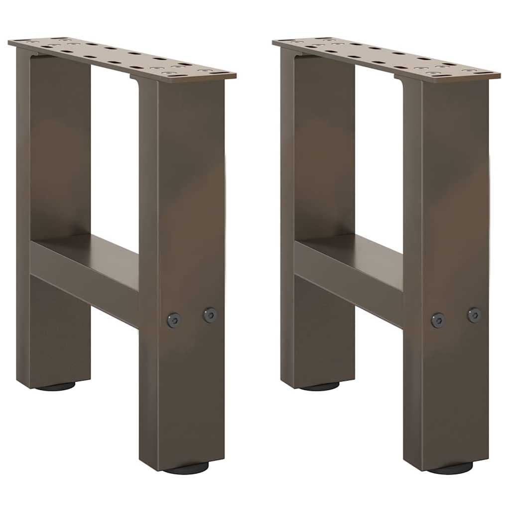 Gambe per Tavolino da Caffè Naturale 2 pz 30x(30-31) cm Acciaio