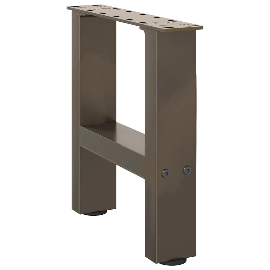 Gambe per Tavolino da Caffè Naturale 2 pz 30x(30-31) cm Acciaio