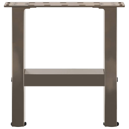 Gambe per Tavolino da Caffè Naturale 2 pz 30x(30-31) cm Acciaio