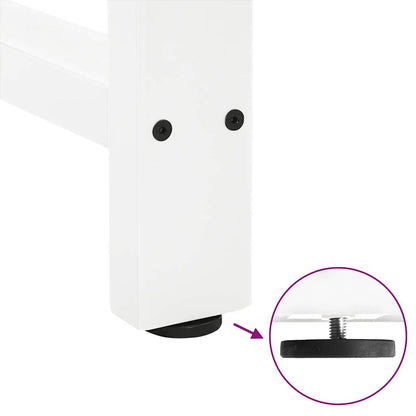 Gambe per Tavolino da Caffè Bianche 2 pz 40x(30-31) cm Acciaio