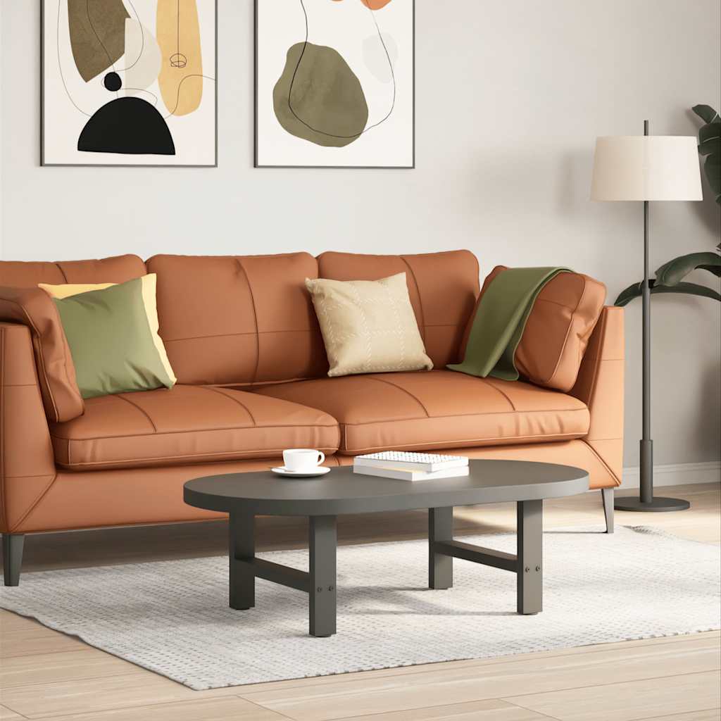 Gambe per Tavolino da Caffè Antracite 2 pz 50x(30-31) cm Acciaio - homemem39